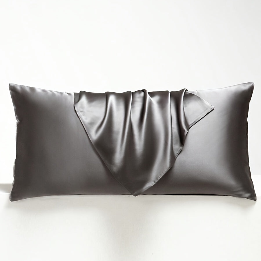 Silky Satin Pillowcase Breathable Soft Long Pillow Cover for Bed