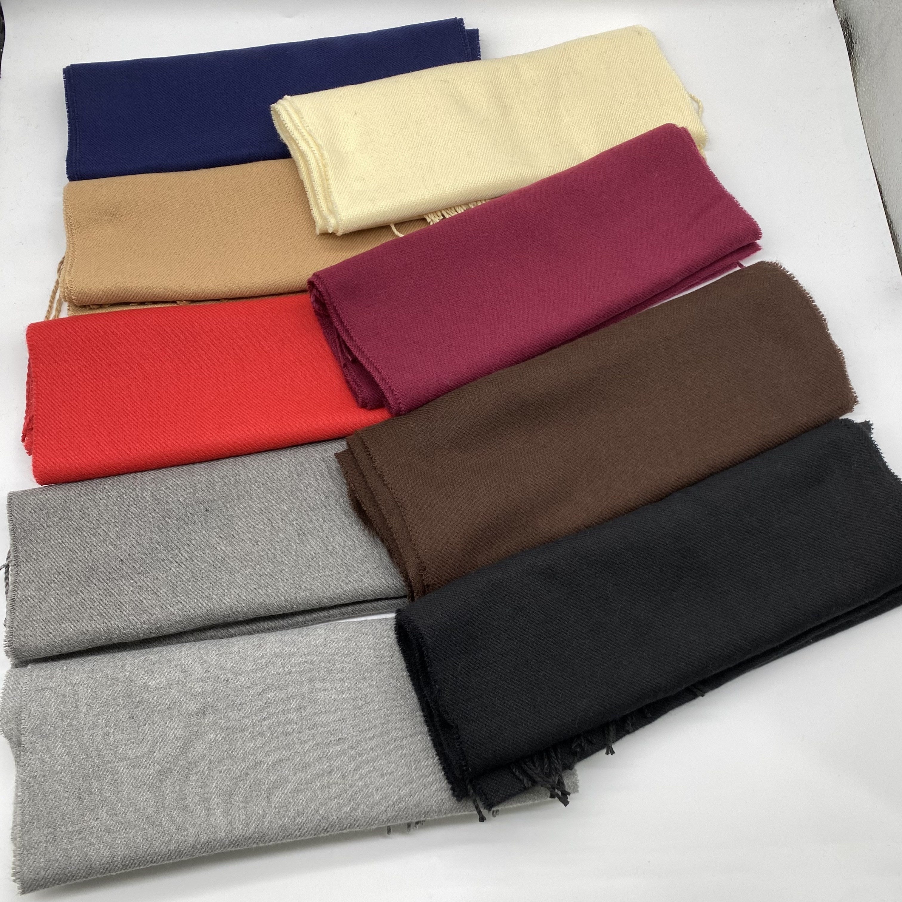 Men's Winter Plaid Scarf with Tassel Edge Soft Polyester Woven Accessory