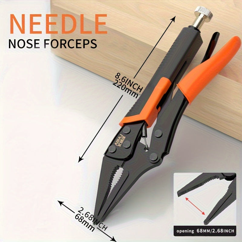 Тяжелые промышленные плоскогубцы из высокоуглеродистой стали с нескользящими рукоятками для работы с металлом и трубами