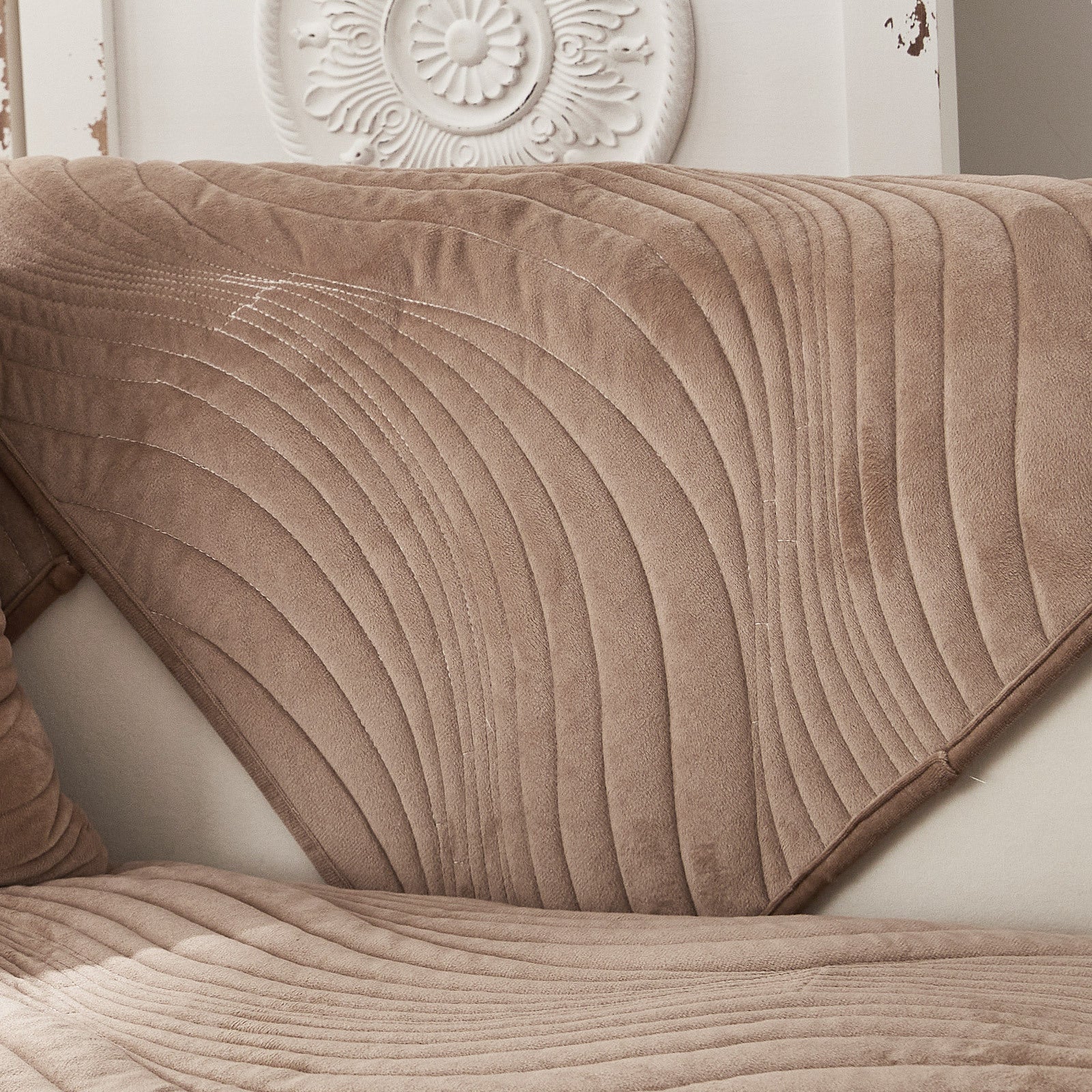 Чехол для дивана в скандинавском стиле из плюша для гостиной и офиса