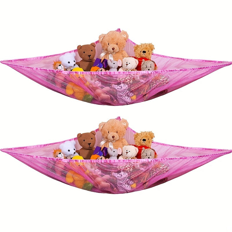 Stuffed Animal Storage Organizer Hangable Net for Playroom or Bedroom