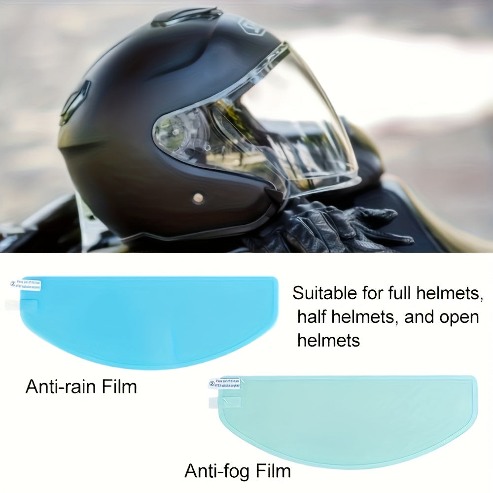 Unisex Motorcycle Helmet Rainproof Anti-Fog Film Waterproof Lens Patch