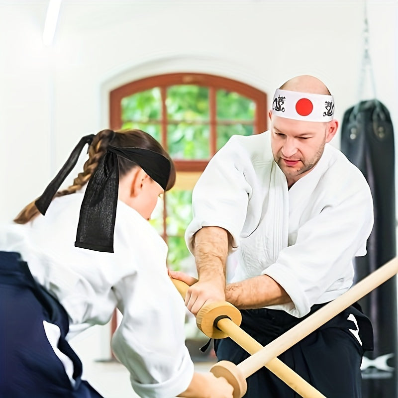 Cotton Knit Headband for Sushi Chefs and Karate Enthusiasts, Breathable, Adjustable