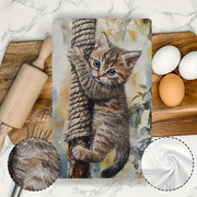 Juego de 2 toallas de cocina ultra suaves, absorbentes, 40x60 cm, diseño de gatito
