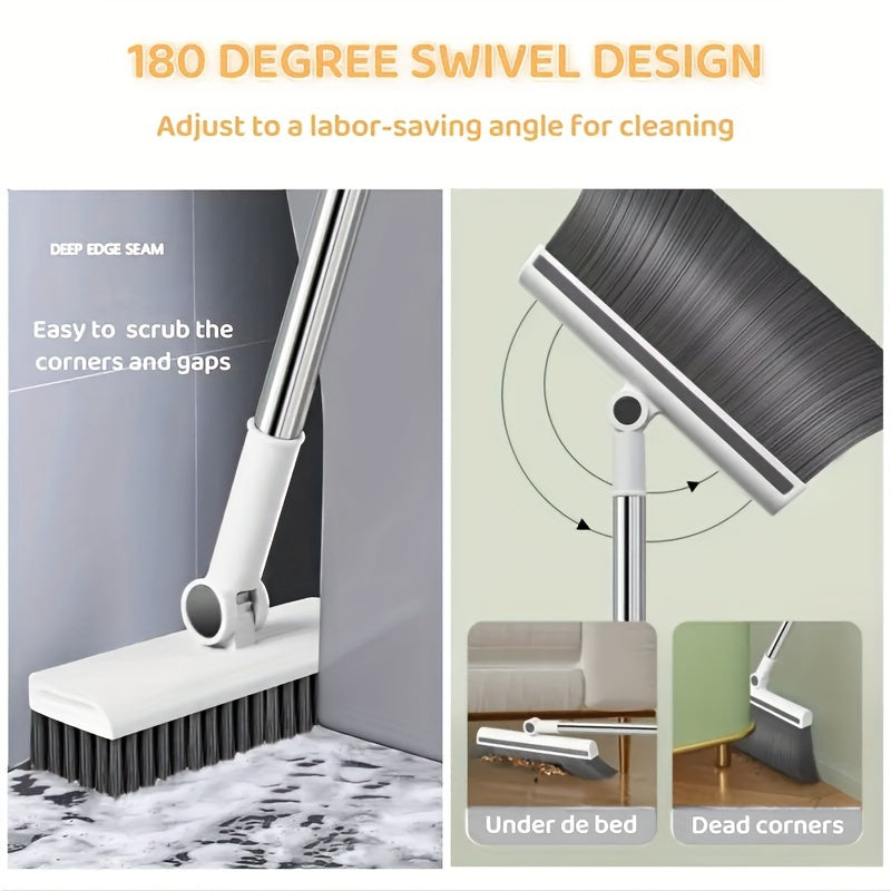 Uy, ofis, yotoqxona uchun uzoq tutqichli tozalash to'plami, changyutgich va cho'tka bilan to'liq polni tozalash to'plami