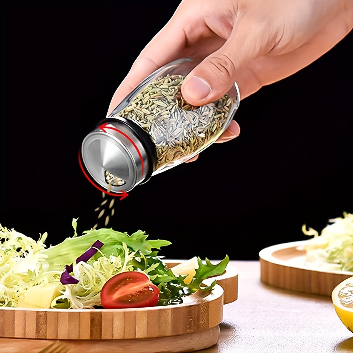 Juego de estantes giratorios para especias con 6 o 12 frascos y estante de rotación de 360° para armario o encimera