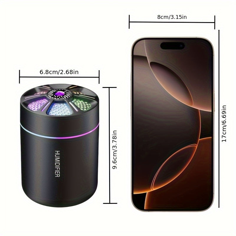 USB Aromatherapy Diffuser Humidifier With Colorful Lights, 6.09oz Capsule