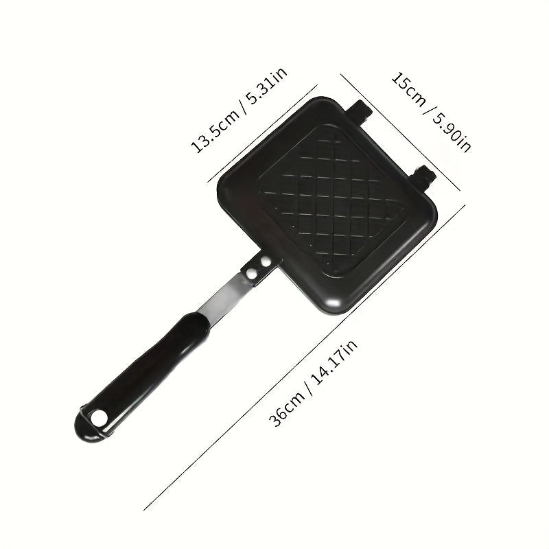 Лучший выбор: Односторонняя антипригарная сковорода для сэндвичей - 14,99 см x 13,49 см, легкая в очистке, идеальна для жареного сыра и завтраков-сэндвичей, необходима для вашей кухни