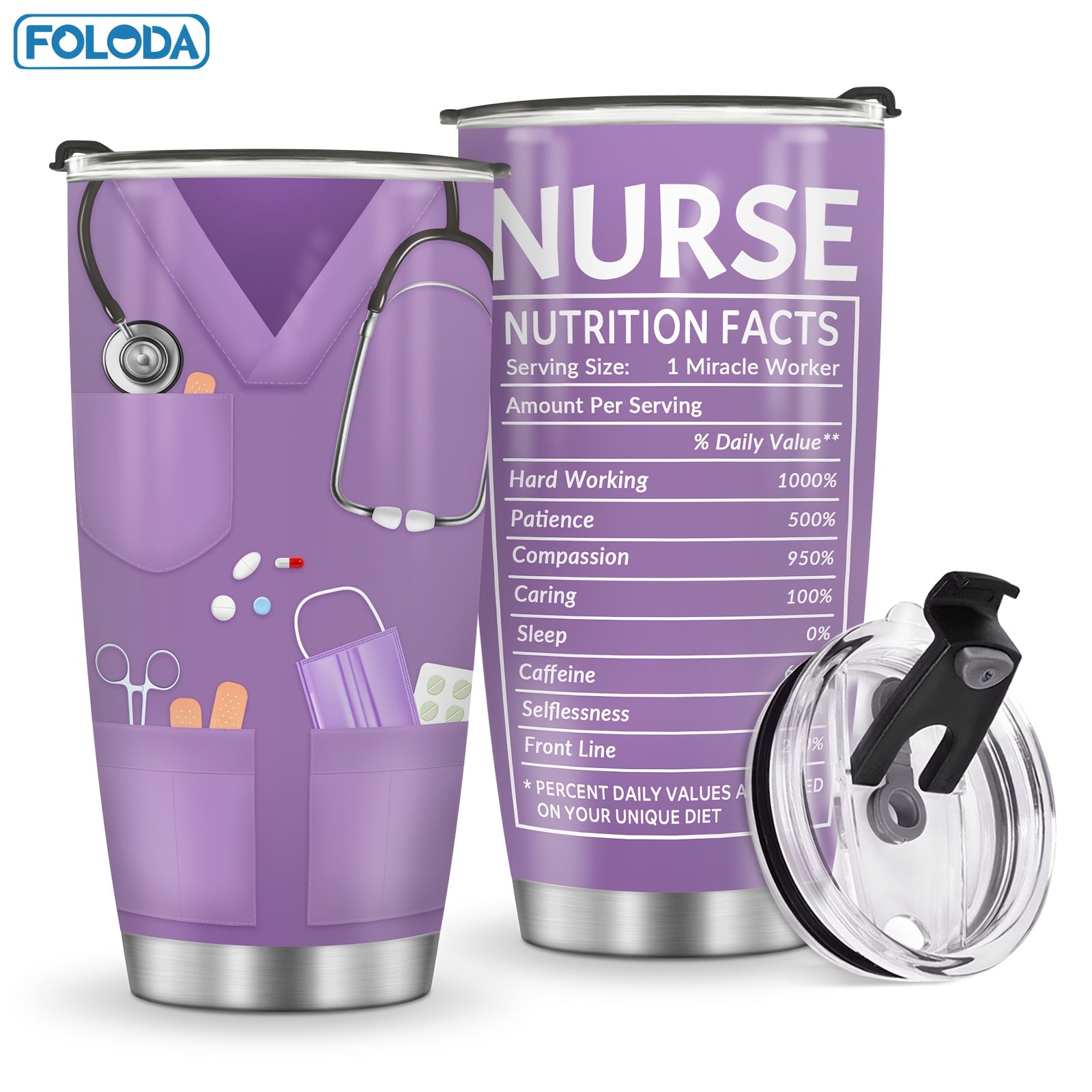 20oz Insulated Stainless Steel Tumbler with Lid for Hot Cold Drinks Travel Outdoor