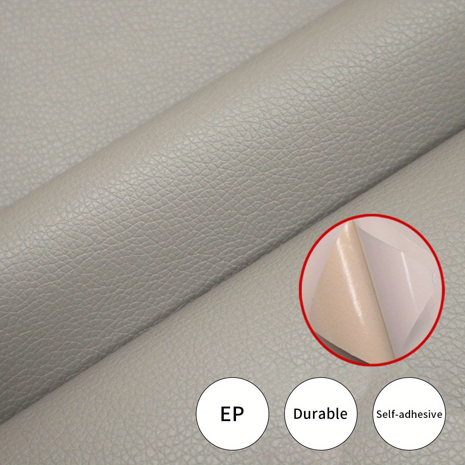 O'z-o'zidan yopishadigan charm ta'mirlash lenti, aralash ranglar, 7.62x152.4cm, mebel, avtomobil o'rindiqlari uchun