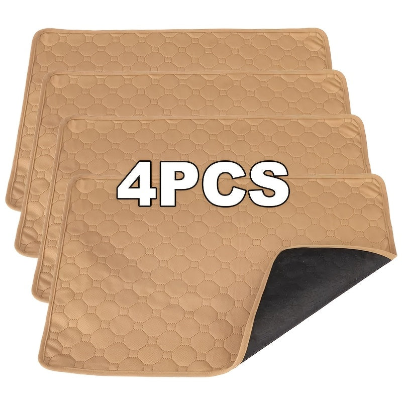 Reusable Washable Dog Pads Set of 2 or 4 Leak-Proof Waterproof Non-Slip Puppy Training Mats