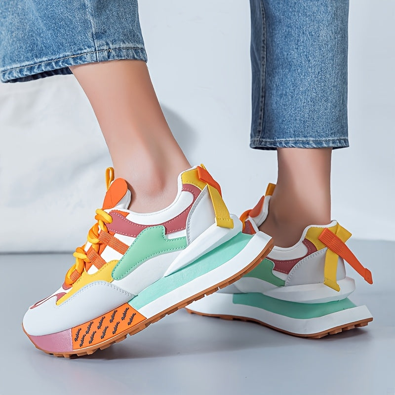 Women's Colorful Casual Sneakers Breathable Fabric Non-Slip Sole