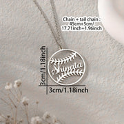 Personalized Gold Plated Stainless Steel Baseball Necklace for Boys Girls Sports Gift