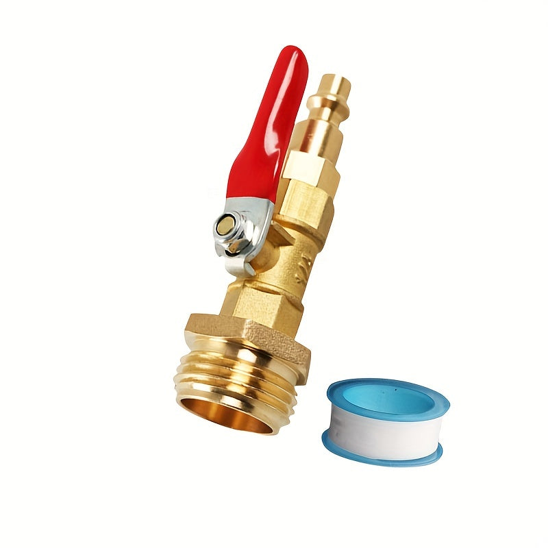 Winterizing Water Hose Blow Out Adapter Brass Quick Connect Garden Tool