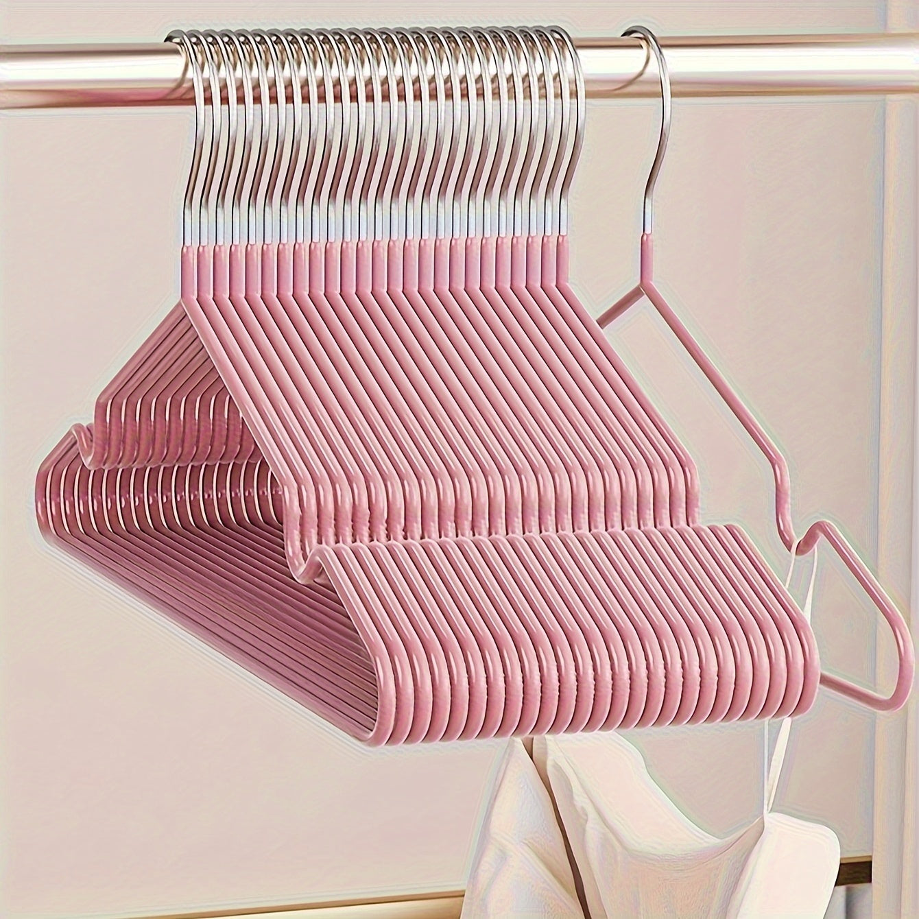 Metal Non-Slip Clothing Hangers 10-Pack for Tops and Dresses