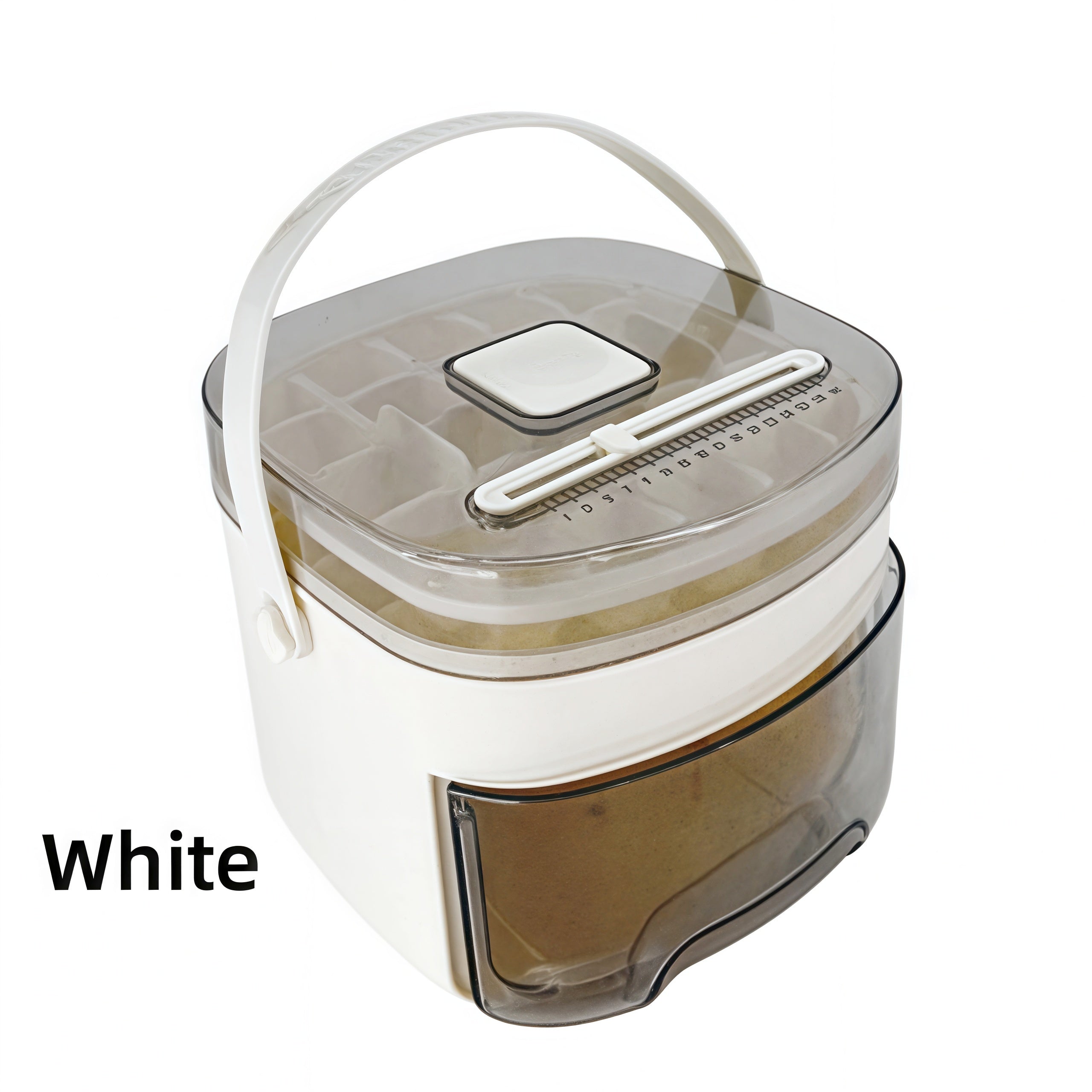 48-Grid Ice Cube Maker Set With Double-Layer Food-Grade Plastic Tray