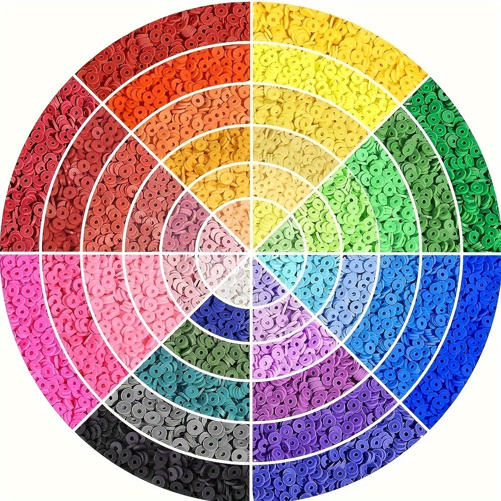 Cuentas de arcilla de polímero de 6mm, colores mezclados, 5000 piezas para manualidades de joyería