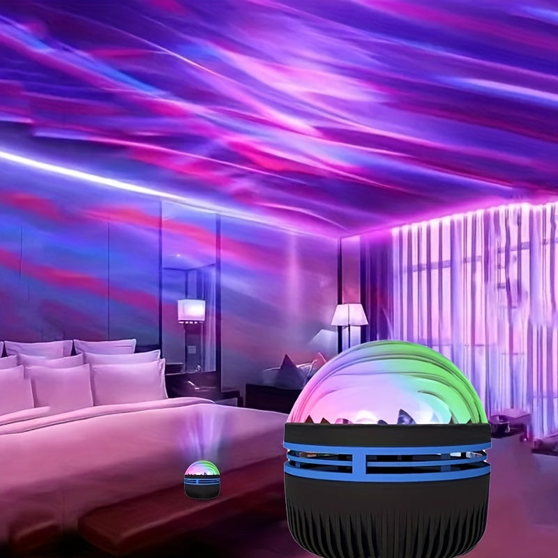 Water Ripple Projection Lamp USB Powered for Bedroom Living Room Decor