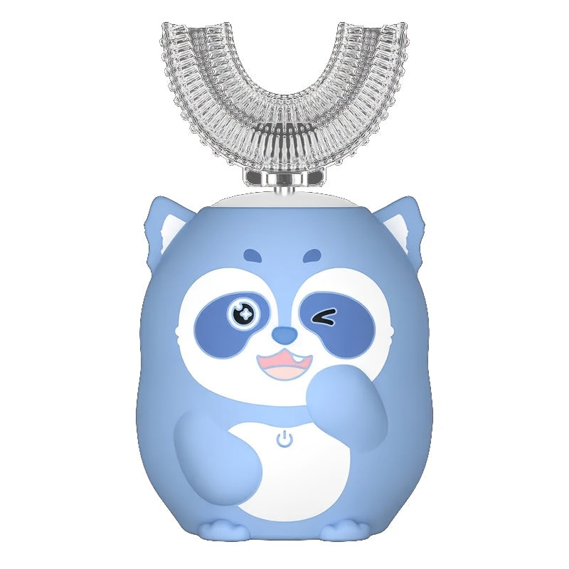 Youngsters U-Shaped Electric Toothbrush Compact Rechargeable Cartoon Design