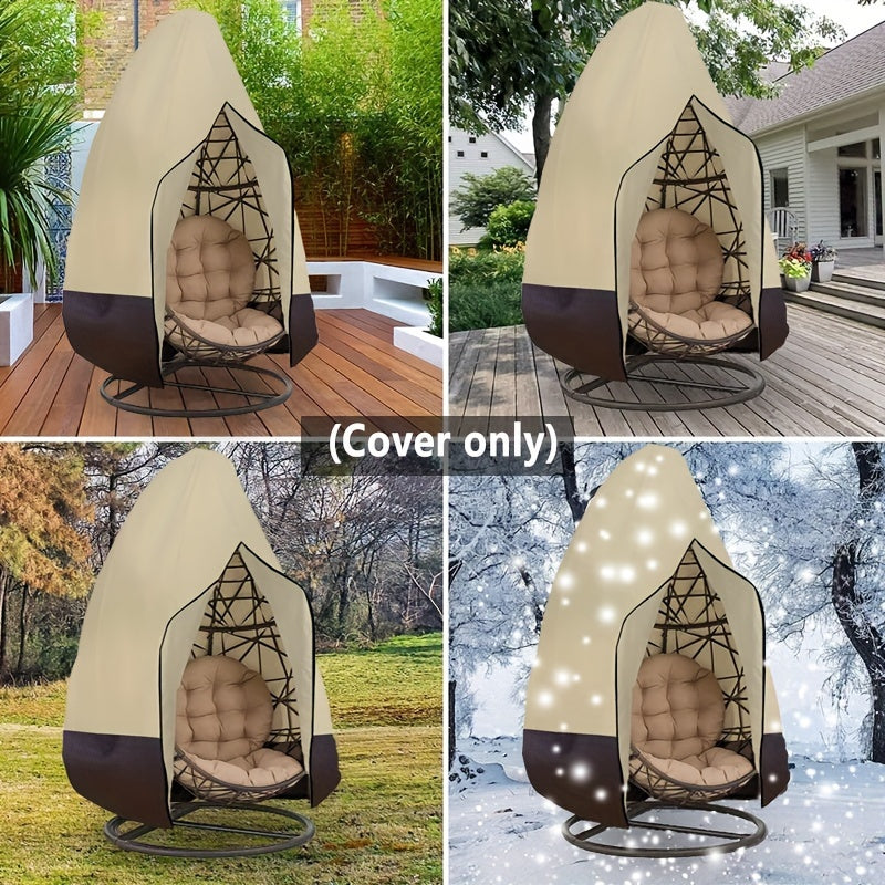 All-Season Polyester Hanging Chair Cover with Zipper and Drawstring Adjustable Fit