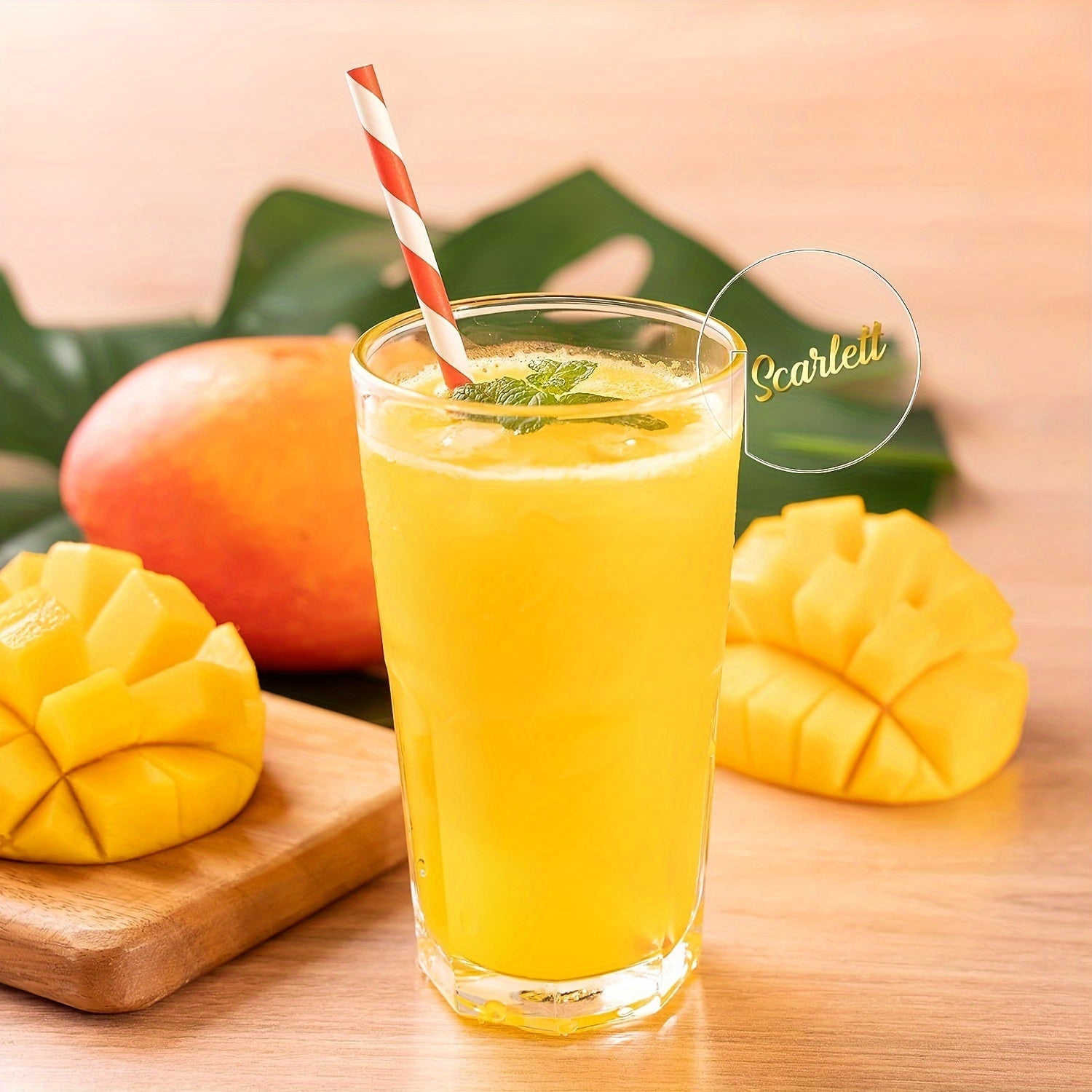 30 etiquetas de acrílico redondas para bebidas para decoraciones de bodas y fiestas, etiquetado en el borde del vaso de cristal