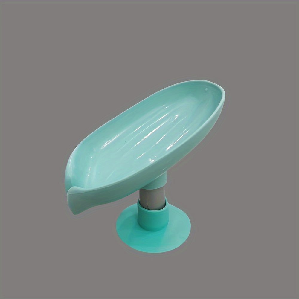 Uyda foydalanish uchun so'kma qopqog'i dizayni bilan plastik oval sabun idishi.