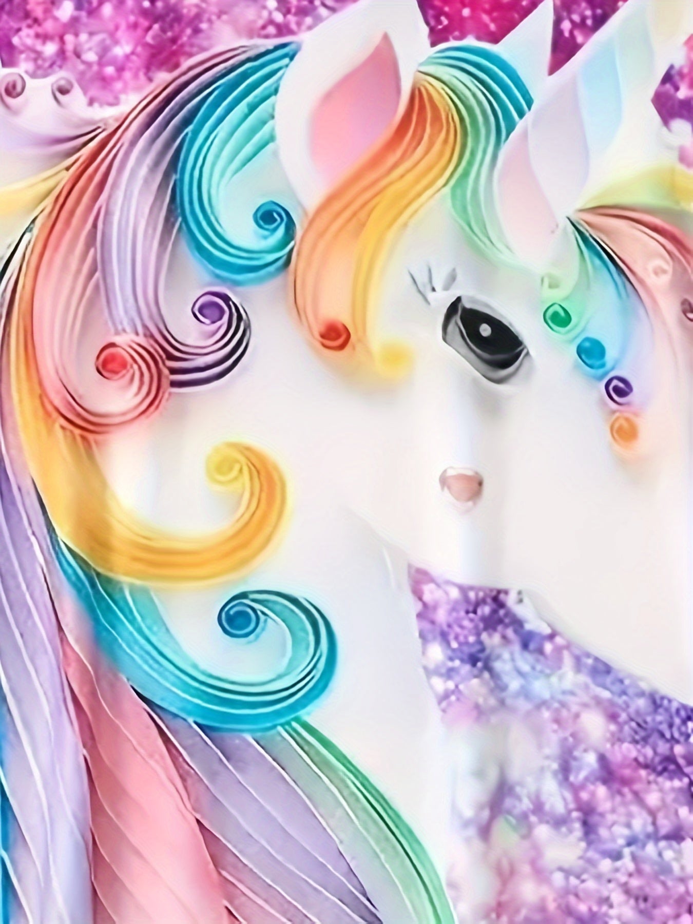 Girls' Unicorn Dress with Digital Print, Short Sleeves, Midi Length