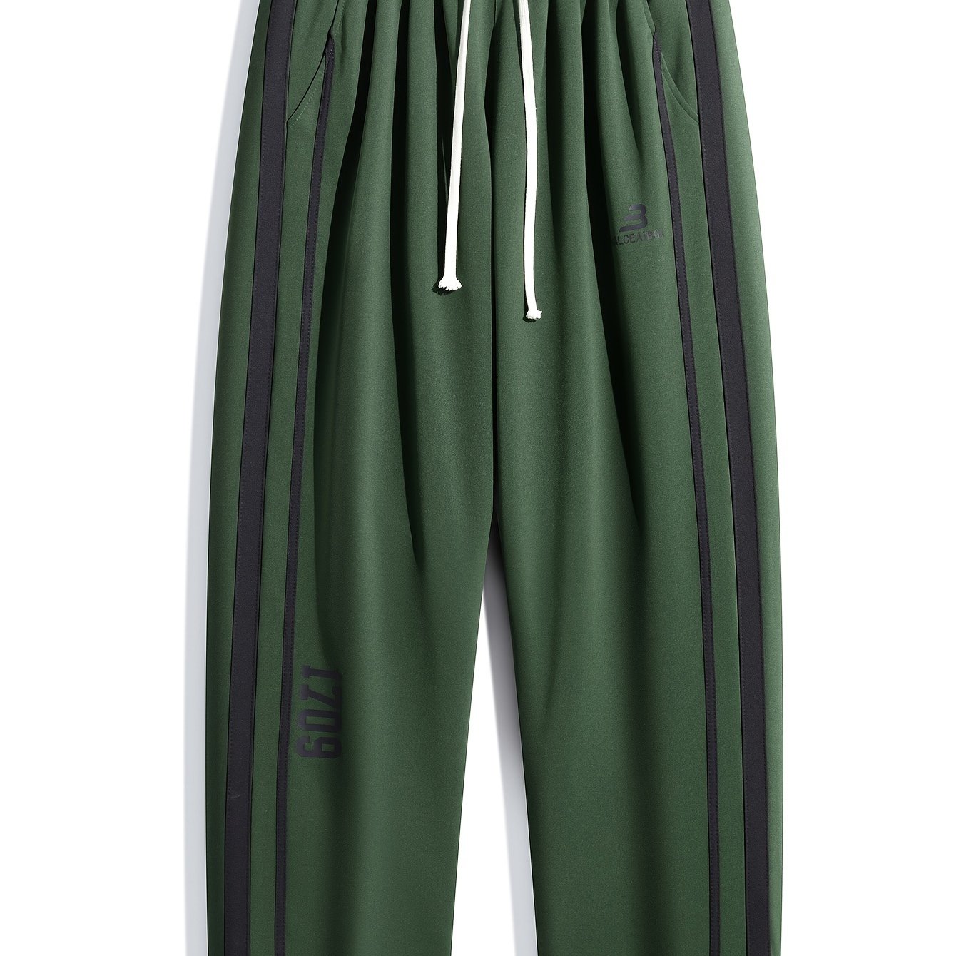 Adult Geometric Patterned Stretchy Track Pants Polyester Blend All-Season Plus Size