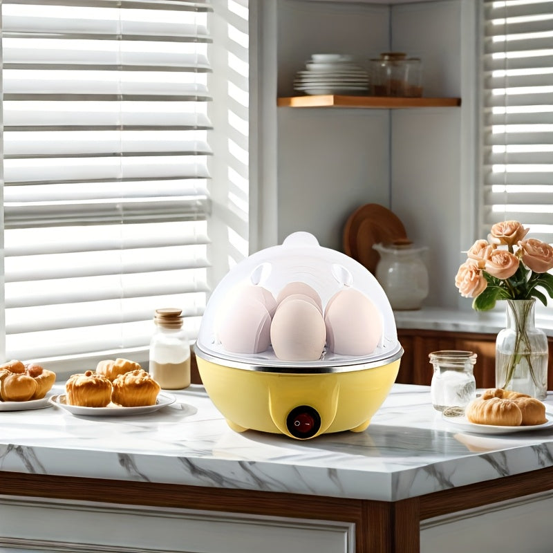 Yevropa Standarti 220V Tuxum Pishirgich vaqti bilan, bug'lash va tuxum qovurish, Mini Elektrik Qovurilgan Pan. Avtomatik Nonushta Mashinasi Quvvat O'chirilishi bilan.