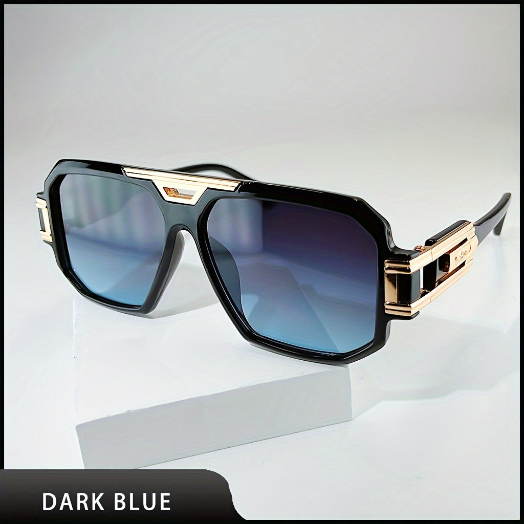 Erkaklar uchun kvadrat ramkali ko‘zoynaklar, retro uslub, moda ko‘zoynaklar, ko‘cha va kundalik kiyim uchun