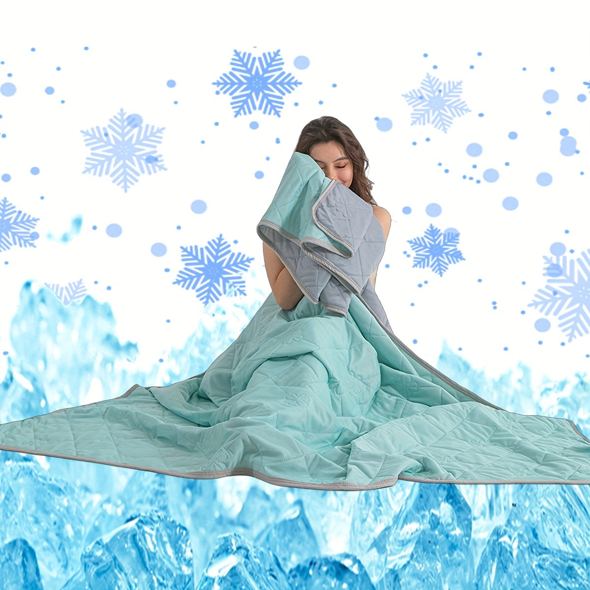 Manta de enfriamiento grande, ligera, con enfriamiento de aire para durmientes calurosos, cubierta transpirable y suave