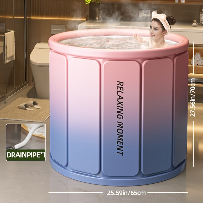 Portable Foldable Bathtub with Insulation for Home and Pool Use