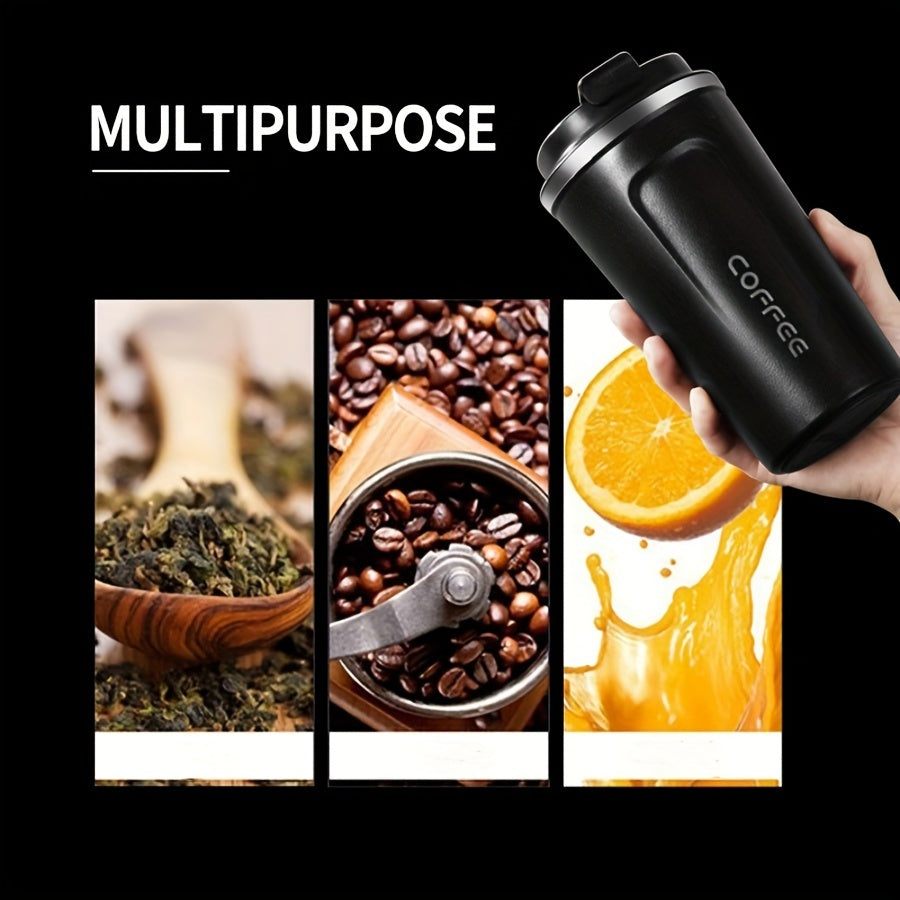 Insulated Stainless Steel Travel Mug 380ml 510ml Double Wall Hot Cold Reusable