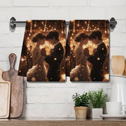 Anime Couple Dancing Kitchen Towels, Super Absorbent, Festive Home Decor