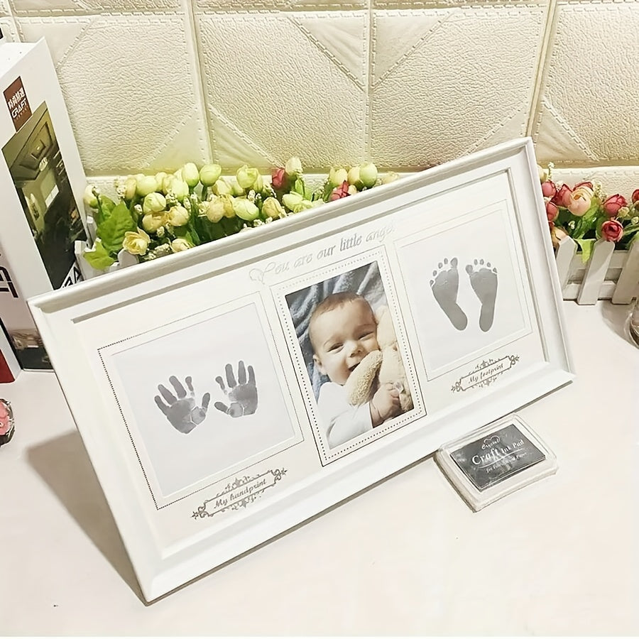 Baby Keepsake Frame Collage Kit for Handprints and Footprints Durable PVC Gift