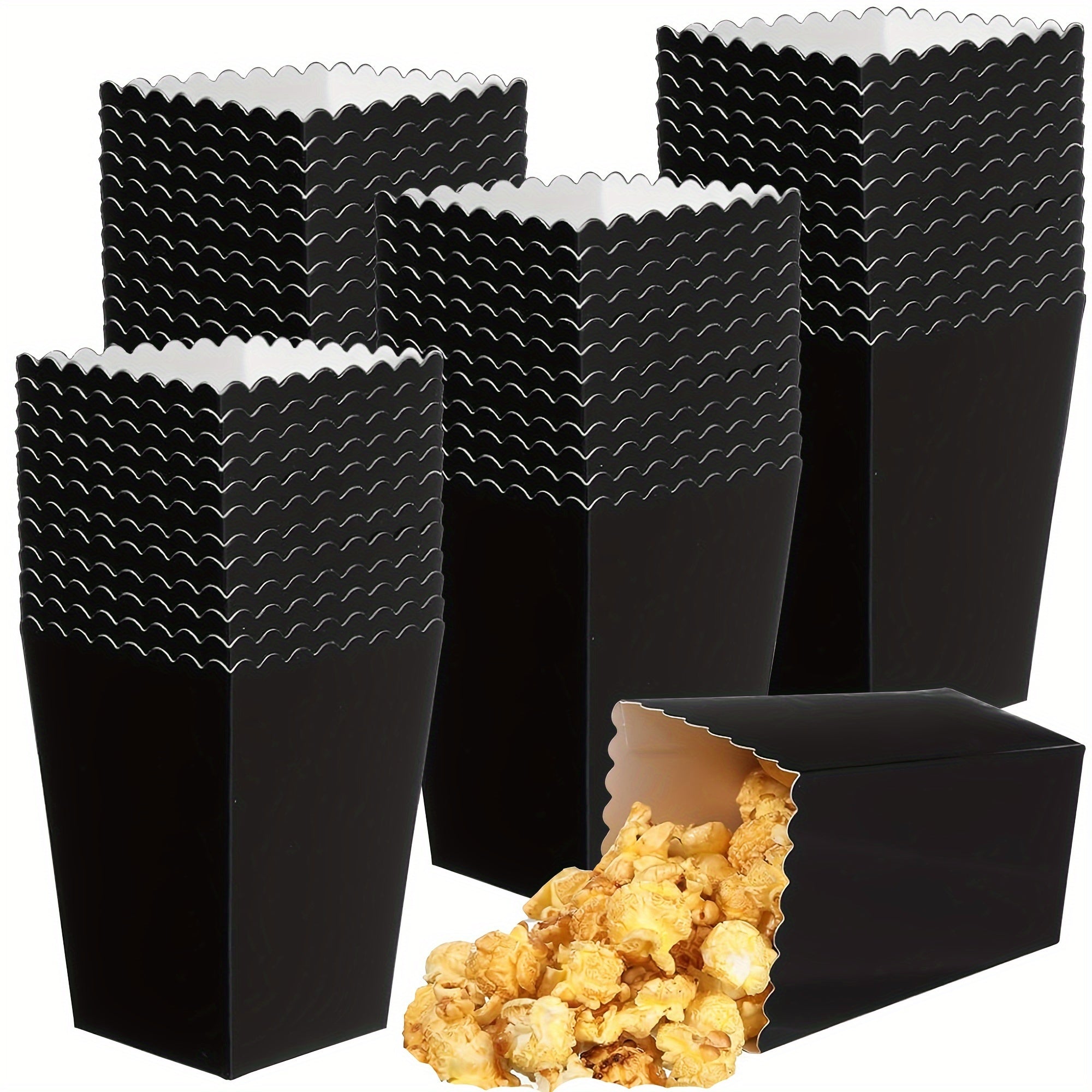 50 Mini Paper Popcorn Boxes for Weddings Birthdays and Snacks