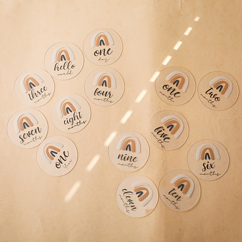 Acrylic Milestone Cards for Birth and Growth Records Set for Photography