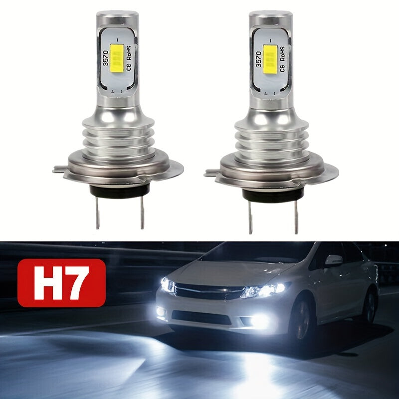 2PCS LED Headlight Bulb Kit High Low Beam White 6000K Fog Light