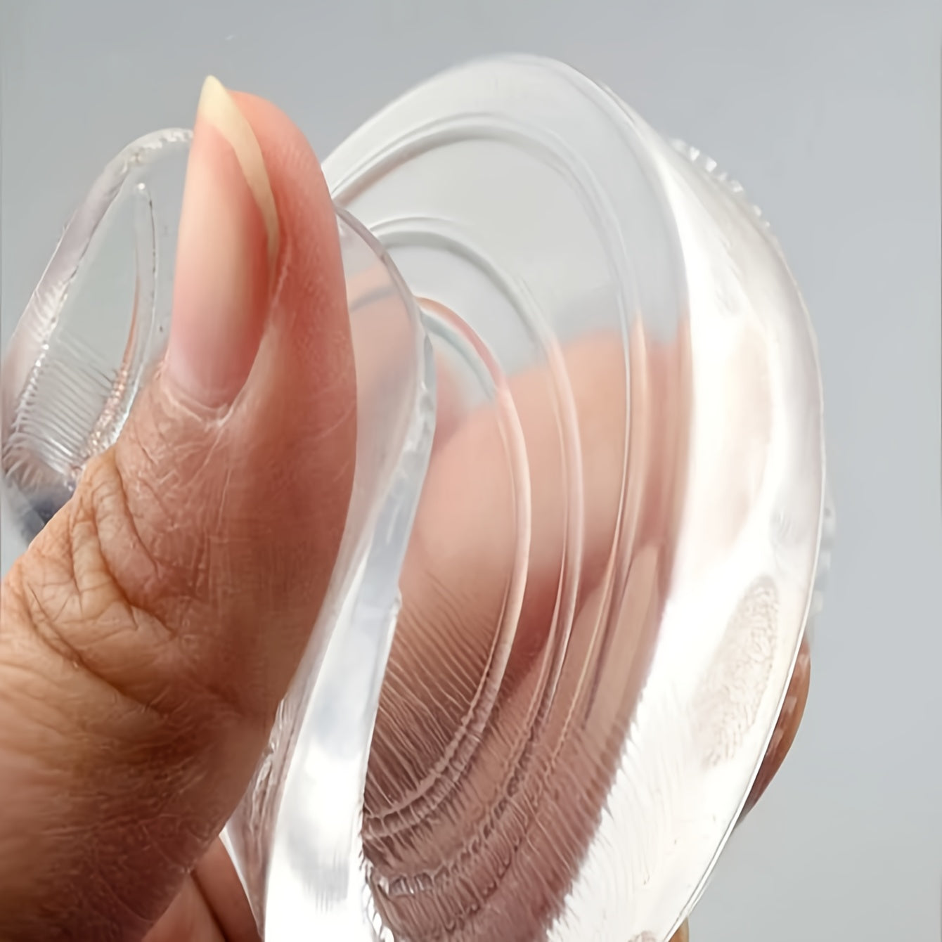 Unisex Silicone Height Increase Insoles Transparent Comfortable for Running Sports Basketball