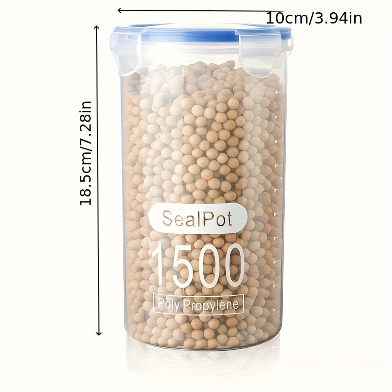 Clear Plastic Food Storage Jar with Airtight Lid for Spices Coffee Tea Candies
