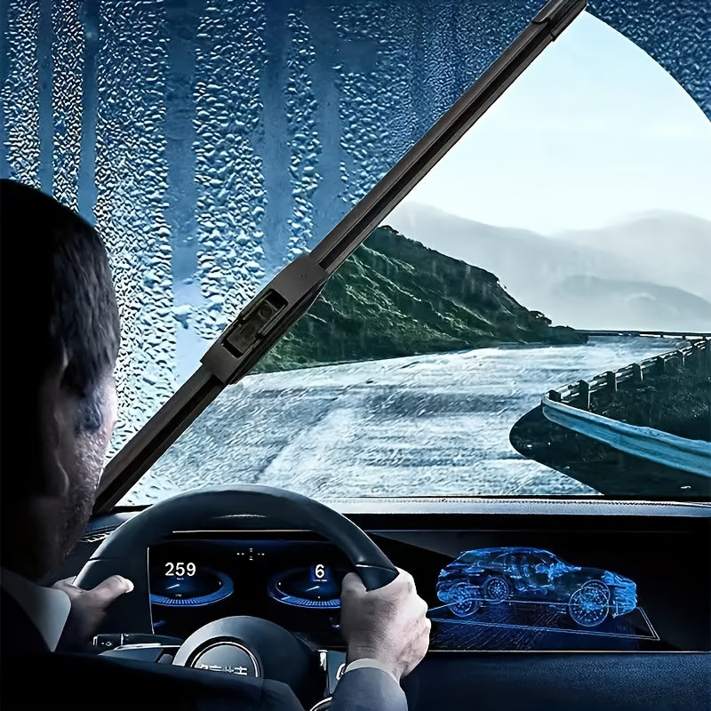 Lámina de limpiaparabrisas doble de goma para automoción, tipo U, duradera, estática, 1 pieza