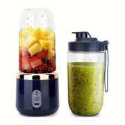 Portable Personal Blender 400ml USB Rechargeable Mini Smoothie Maker with Travel Lid