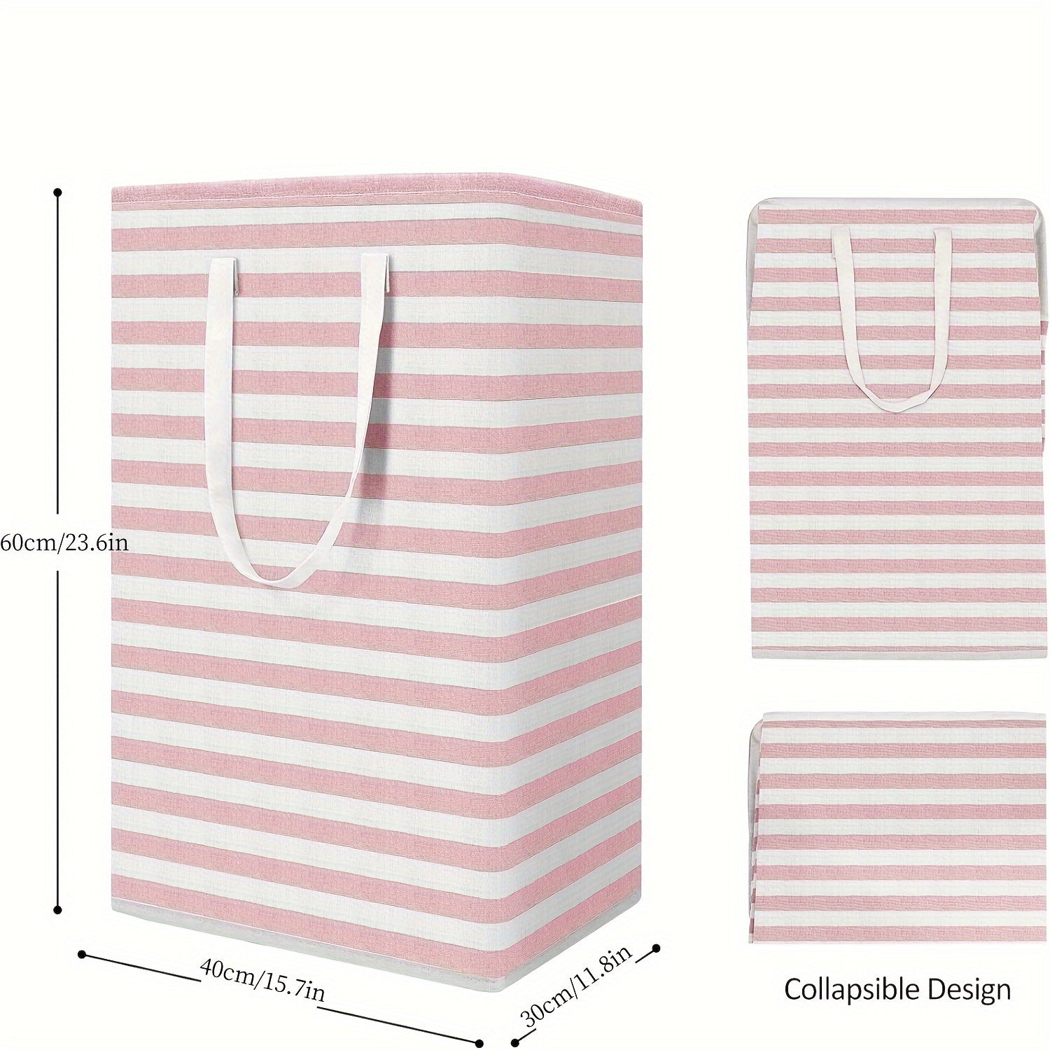 Gran cesta de ropa plegable con asa, cesta rectangular de almacenamiento para ropa, juguetes y quilts, tela resistente al agua