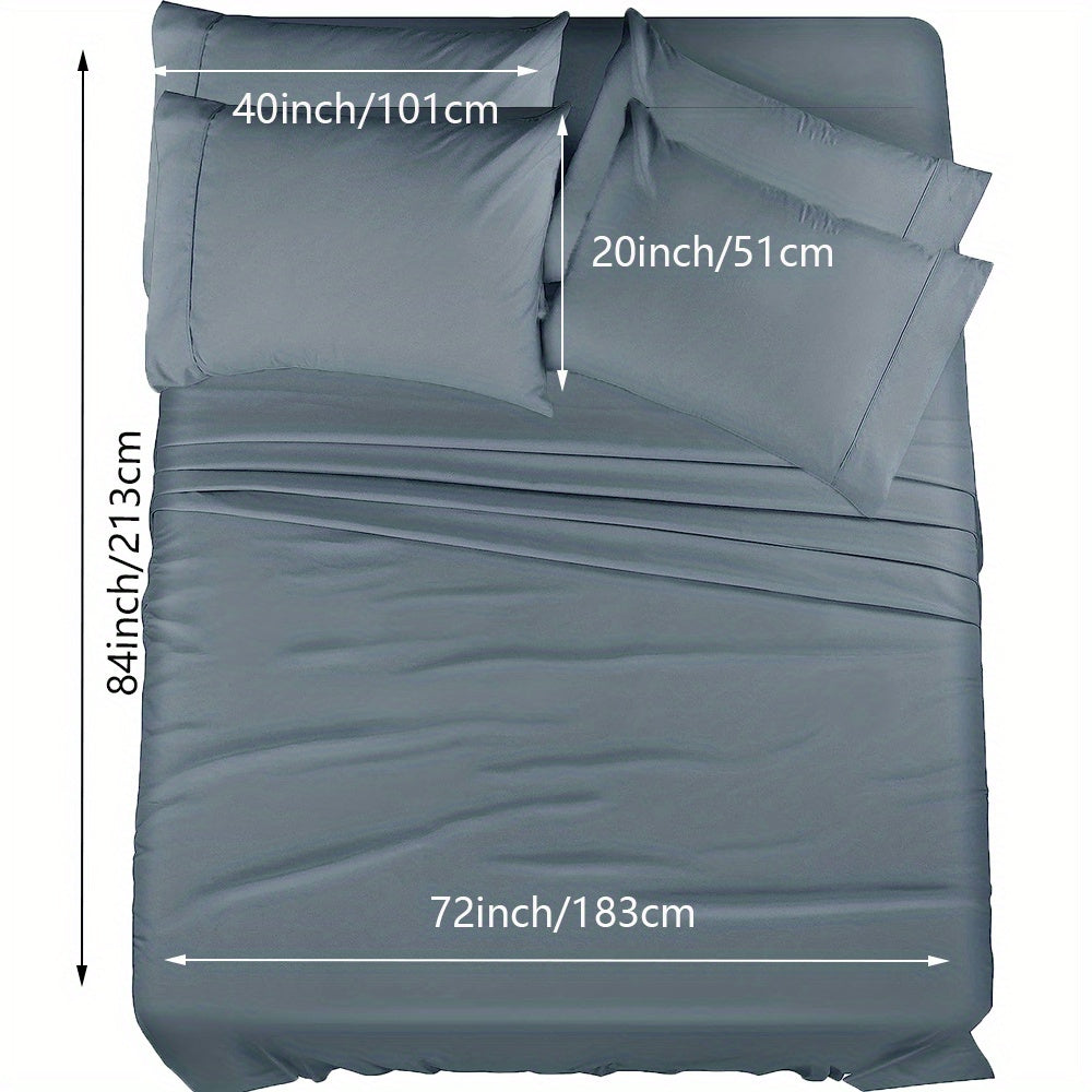 Luxury Fitted Sheet Set with Wrinkle and Stain Resistant Deep Pocket Bedding for Bedroom or Hotel