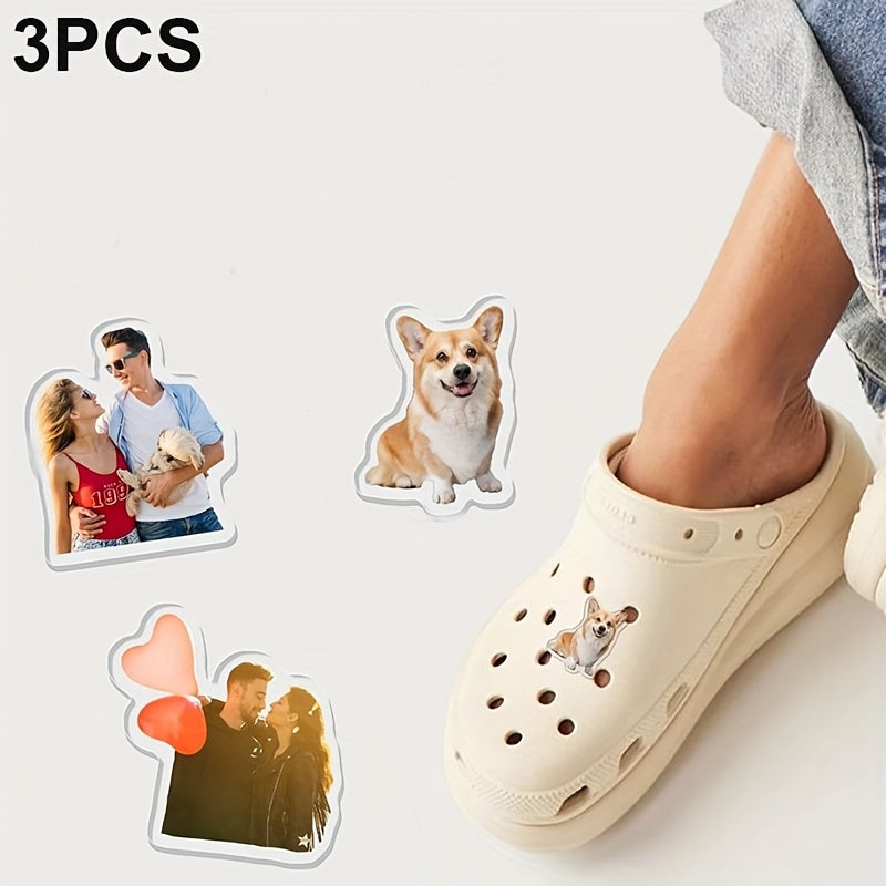 Personalized Acrylic Shoe Charms Custom Photo Shoe Accessories for Kids Adults