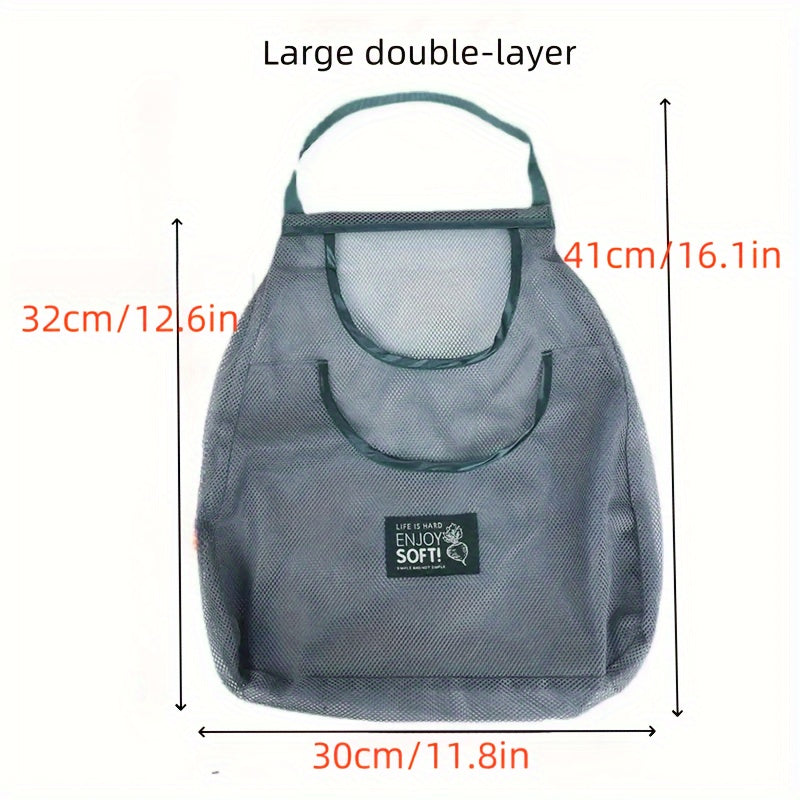 1 Taom saqlash sumkasi, uyda foydalanish uchun, sabzavotlar va mevalarni saqlash uchun mukammal. Zanjabil va sarimsoqni saqlash uchun devorga ham o'rnatilishi mumkin.