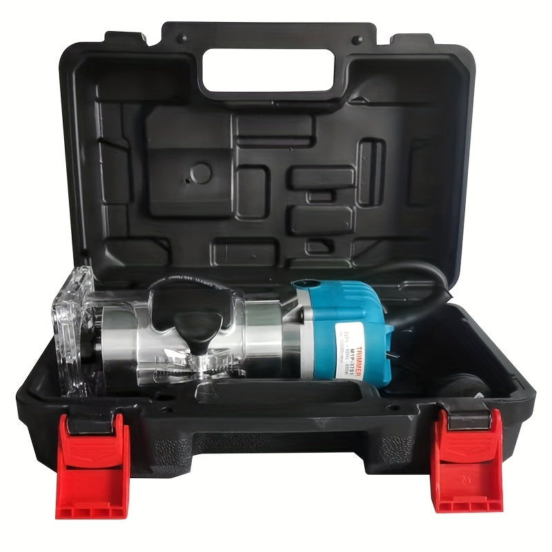 Electric Hand Trimmer Router Tool 800W 30000 RPM Aluminum Alloy Woodworking Chamfering Hole Digging European Plug