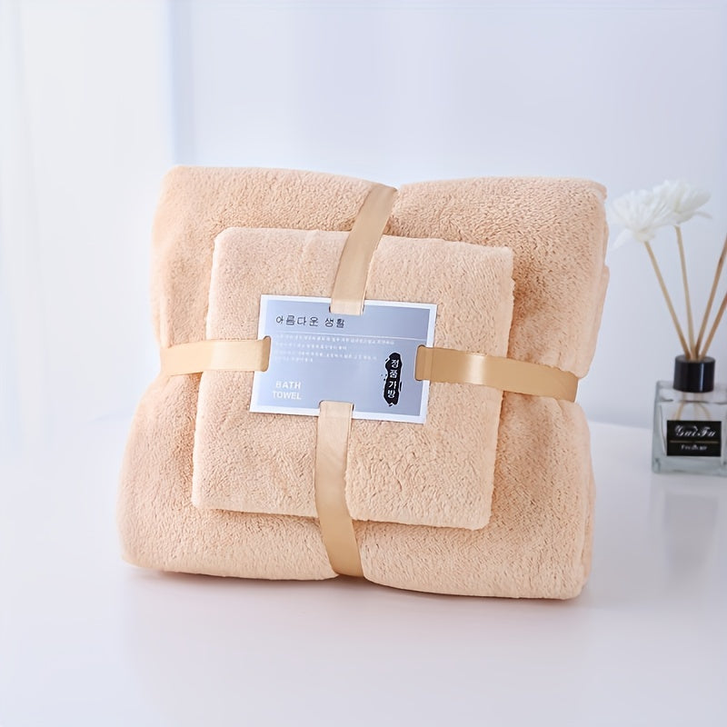 Absorbent Cotton Bath Towels Set for Bath and Showering