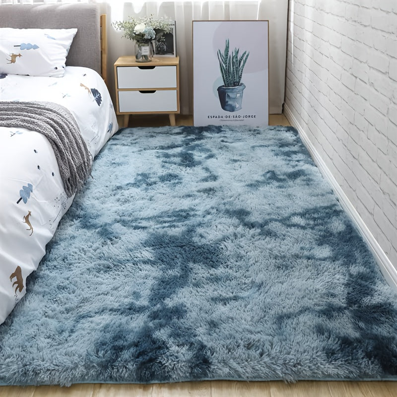 Fluffy Shag Area Rug for Bedroom Non-Slip Tie-Dye Pattern 31.5x62.99 Inches