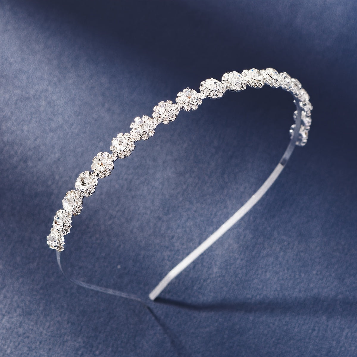 Yuvdoq uchun to'y tiara rhinestone gul bosh band vintage soch aksessuari